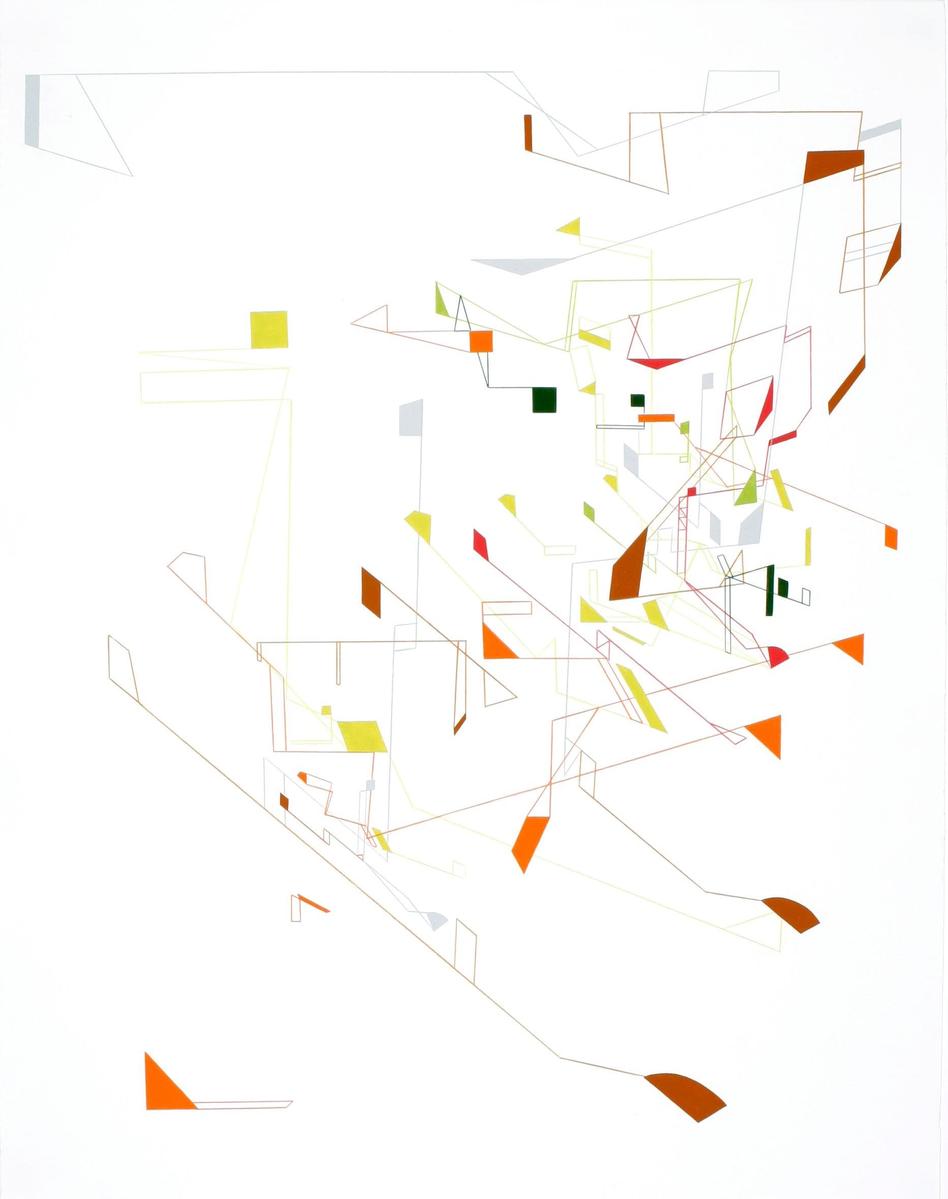 Spectral Variant #2a. 8
Colored pencil and gouache 
on paper
38 x 29.75 inches, 2008
